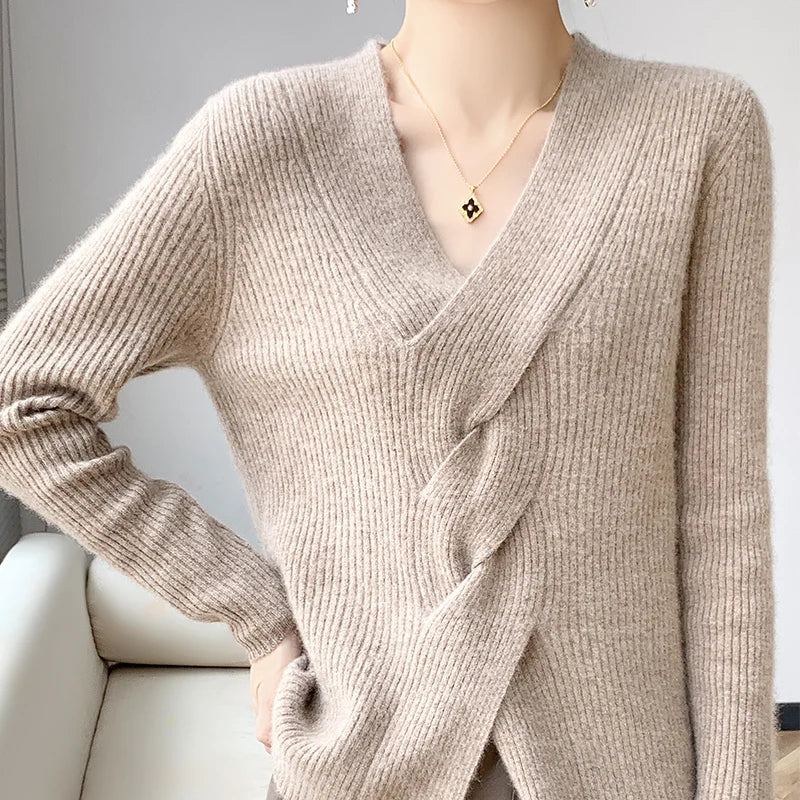Levoire | Pull Avec Sensation Cachemire Et Détail Torsadé Khaki