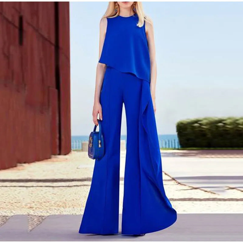 Levoire | Ensemble Sans Manches Pour Femmes Bleu