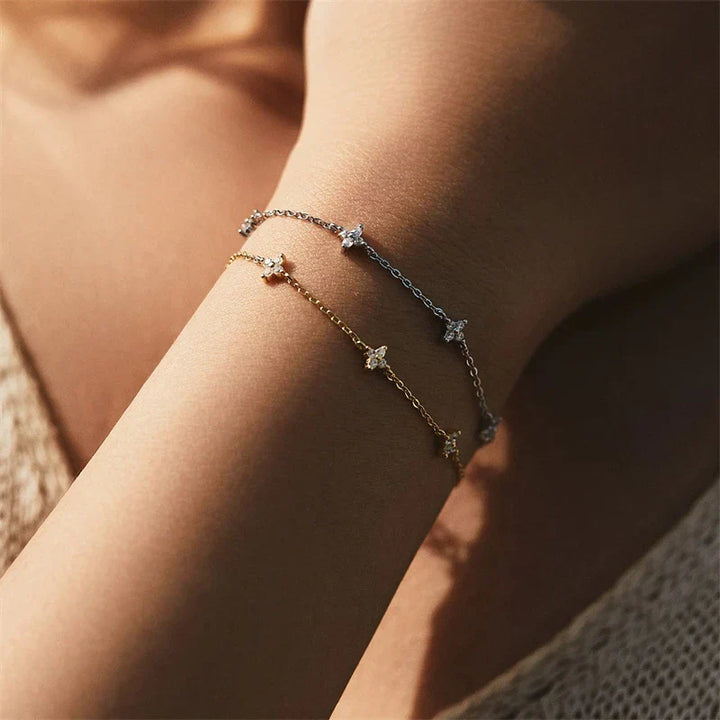 Levoire | Bracelet Fleur En Acier Inoxydable