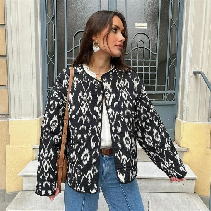 Levoire | Veste Chic Imprimée Noir