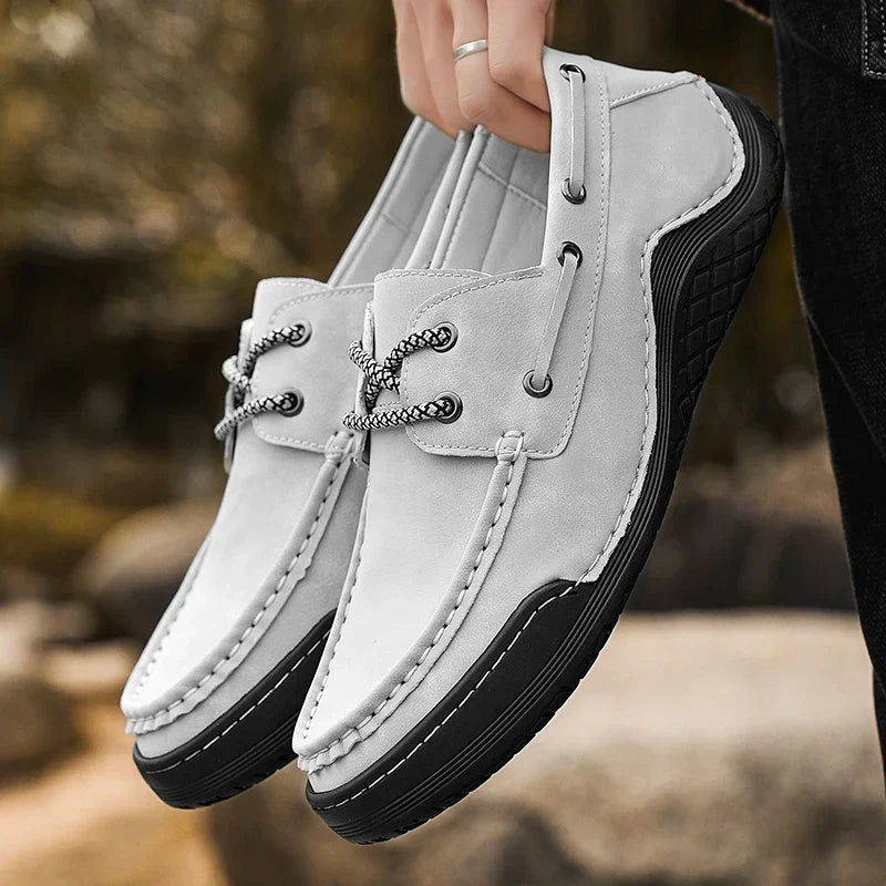 Levoire | Mocassins en daim Gris clair