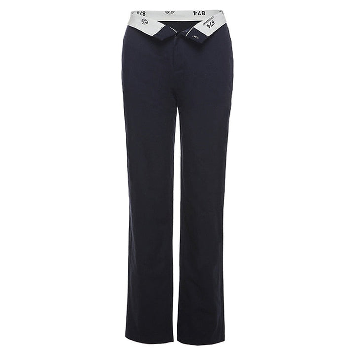 Levoire | Pantalon Taille Basse Confortable Pour Le Quotidien Bleu foncé