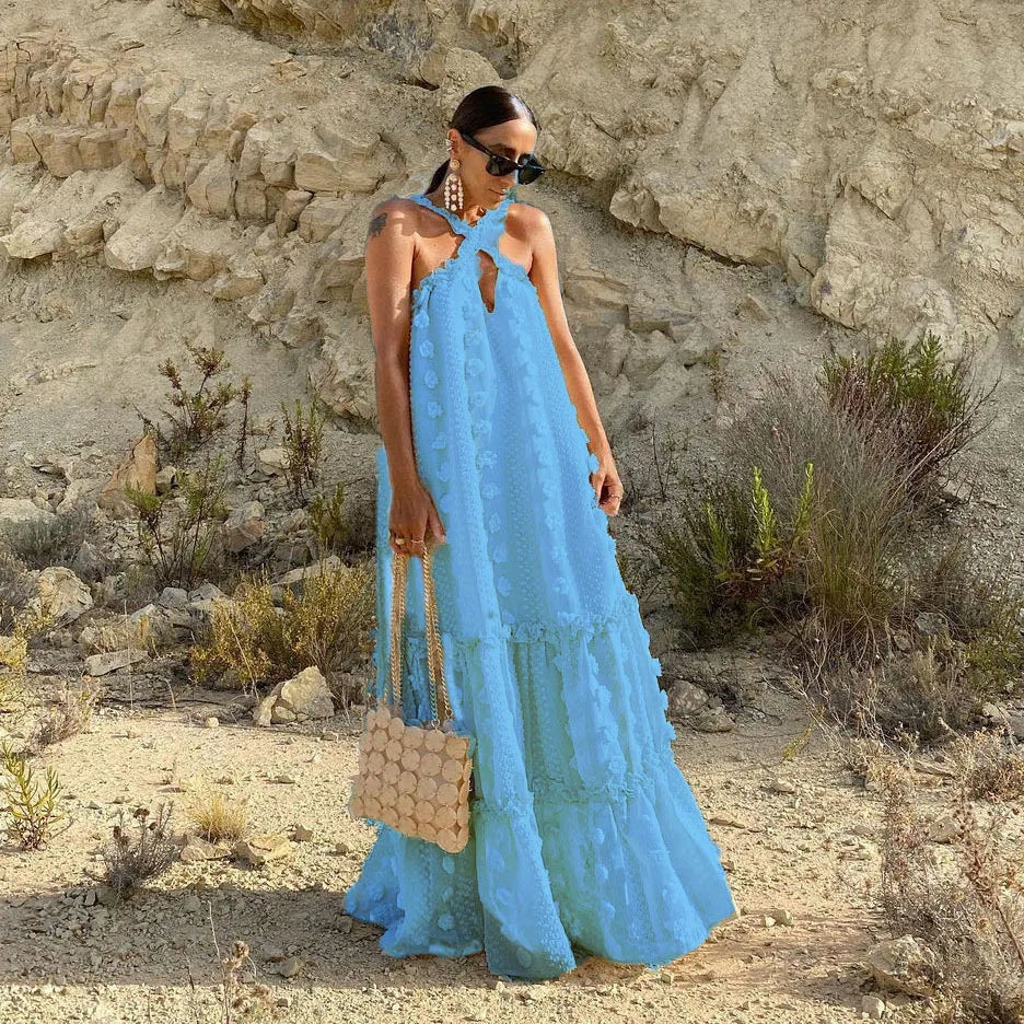 Levoire | Collier Élégant Robe Bleu