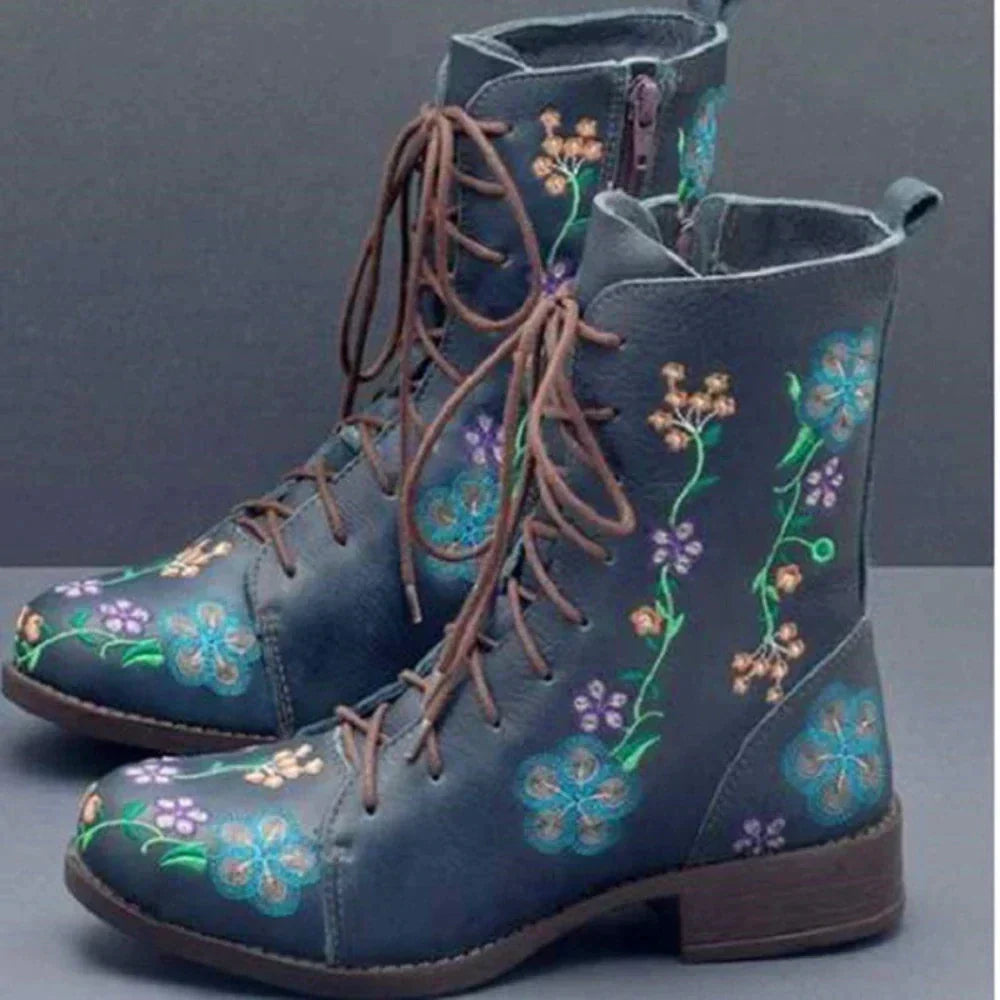 Levoire | Chaussures Élégantes À Talons Avec Lacets Pour Un Confort Stylé Bleu foncé