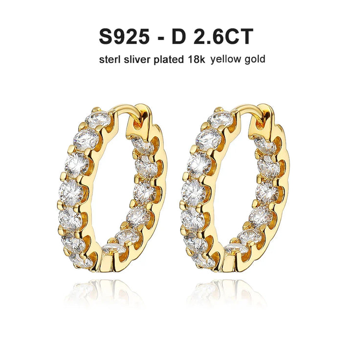 Levoire | Boucles Hoop Moissanite 2,6Ct Jaune