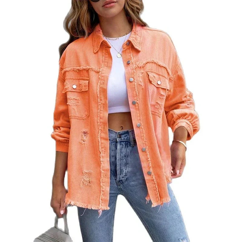 Levoire | Veste En Jean Décontractée Grande Taille