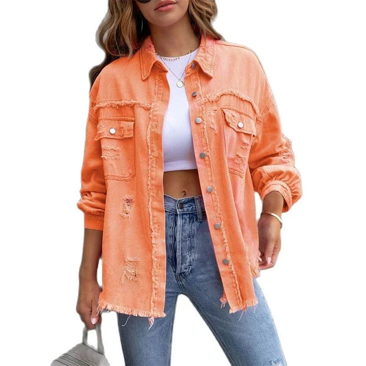 Levoire | Veste En Jean Décontractée Grande Taille