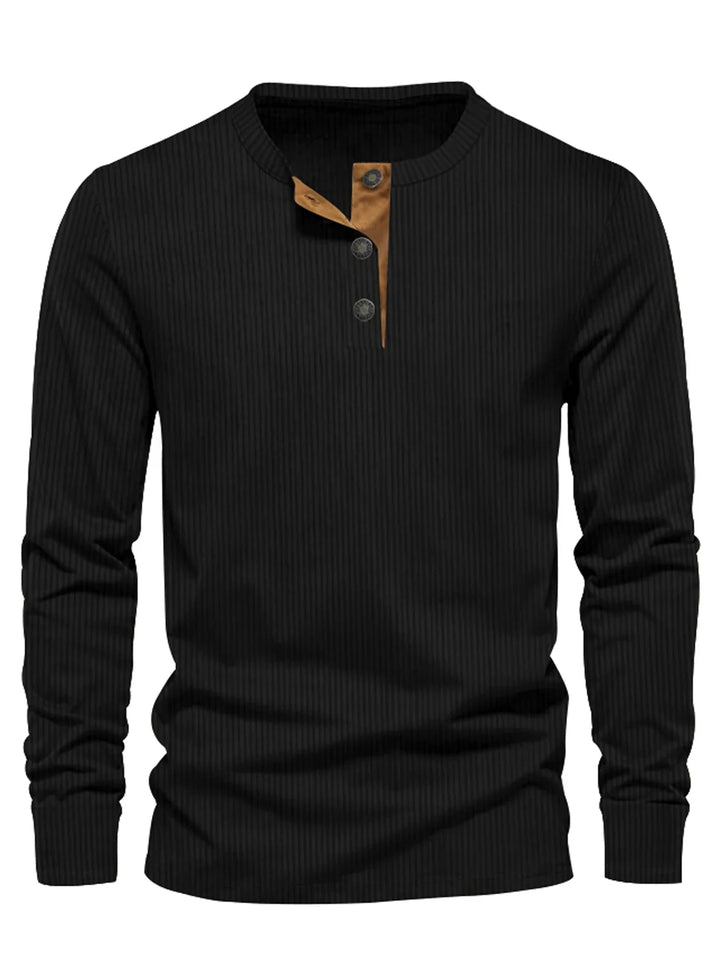 Levoire | Chemise Rayée À Manches Longues Noir