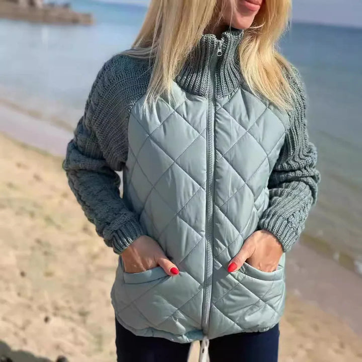 Levoire | Veste zippée à col montant à manches longues Bleu