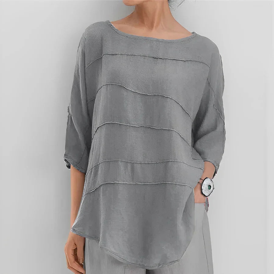 Levoire | Blouse Confortable, Décontractée Gris