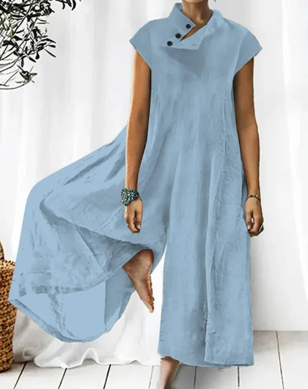 Levoire | Combinaison Femme Avec Pantalon Ample Bleu