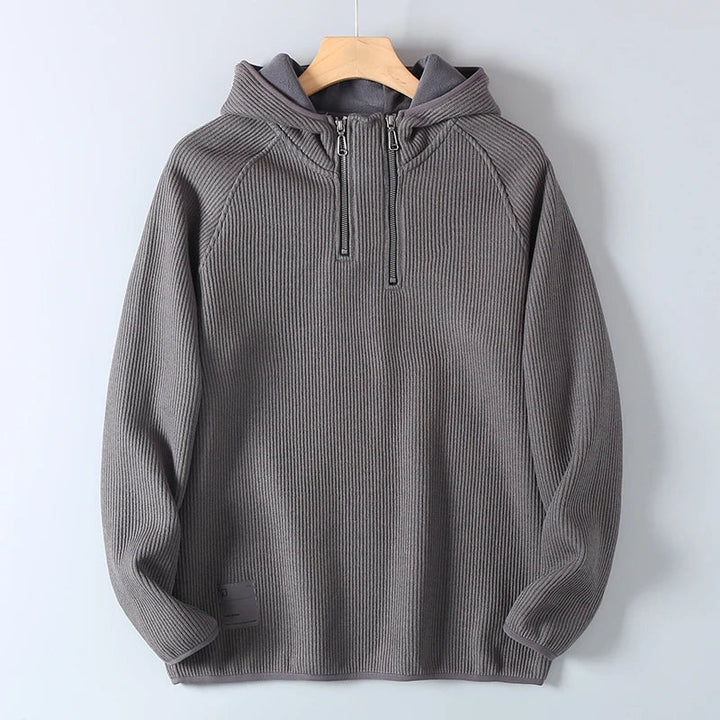 Levoire | Sweat À Capuche Pour Hommes Avec Fermeture Éclair Gris foncé