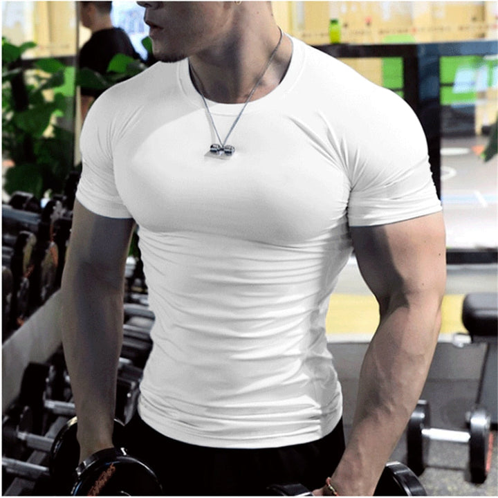 Levoire | T-Shirt De Fitness À Manches Courtes Pour Hommes Élégant Et Confortable Pour L'Entraînement Blanc
