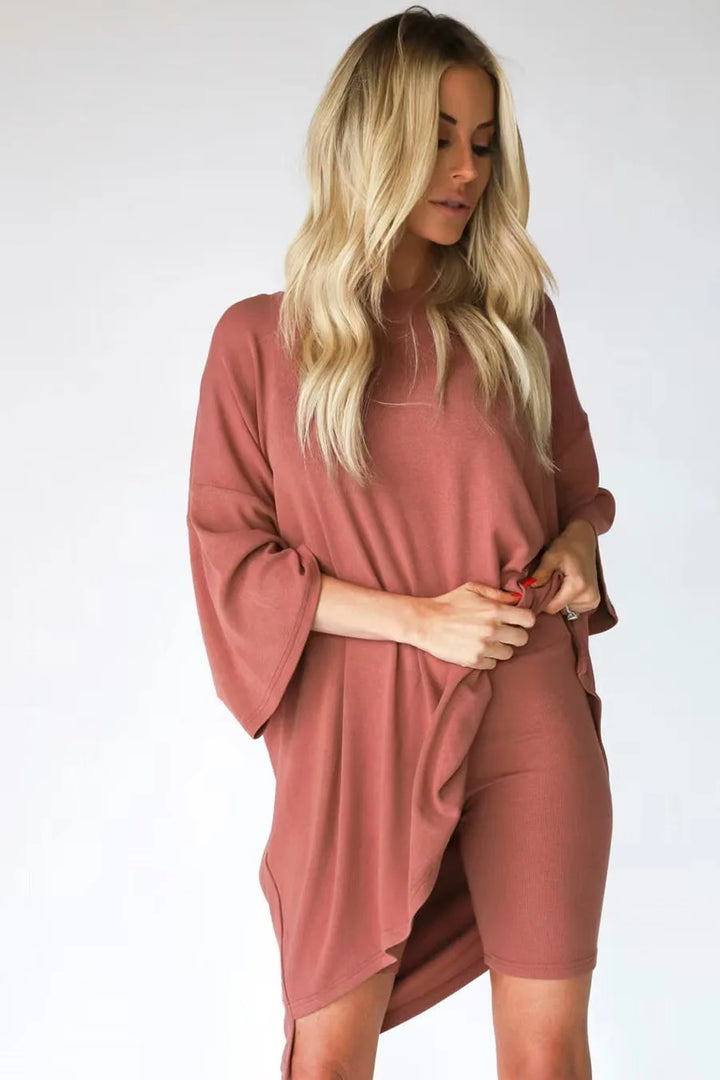 Levoire | Ensemble lounge confortable pour femmes Pêche