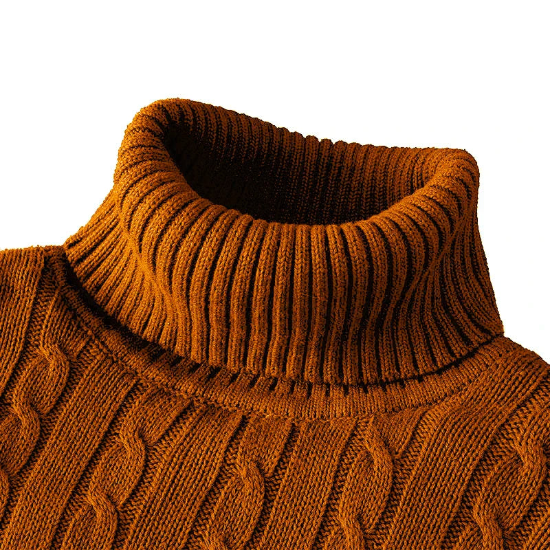 Levoire | Pull Col Roulé En Laine Pour Homme Brun