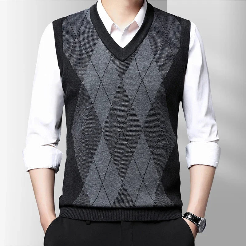 Levoire | Gilet En Maille Homme Pour L’Automne Et L’Hiver Gris foncé