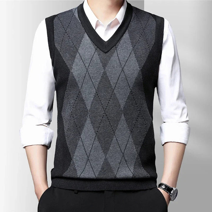 Levoire | Gilet En Maille Homme Pour L’Automne Et L’Hiver Gris foncé