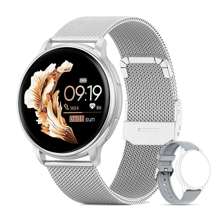 Levoire | Montre Connectée Bluetooth Avec Fonction Vocale Pour Femmes Argent