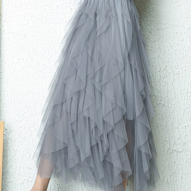 Levoire | Jupe Maxi Pour Occasions Spéciales Grau S-2XL