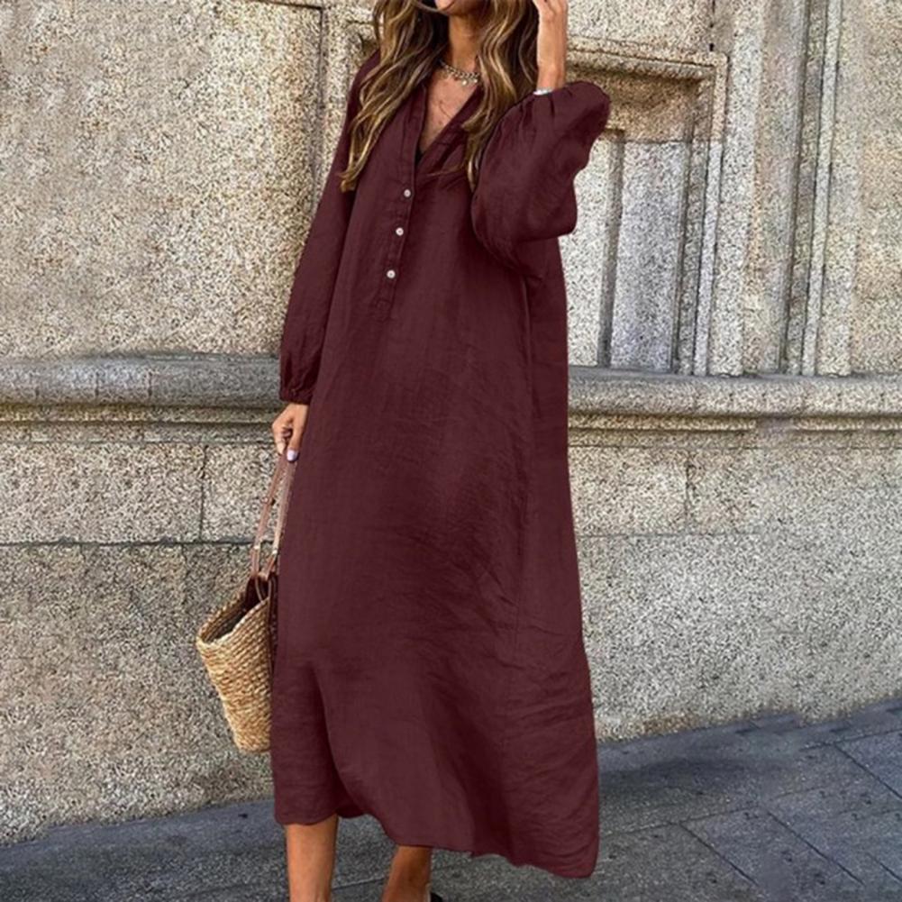 Levoire | Grande Taille Robe Chemise Pour Une Élégance Décontractée Chocolat brun