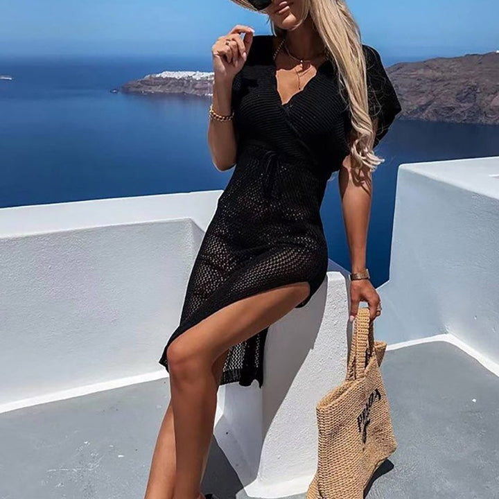 Levoire | Robe De Plage Tricotée noir