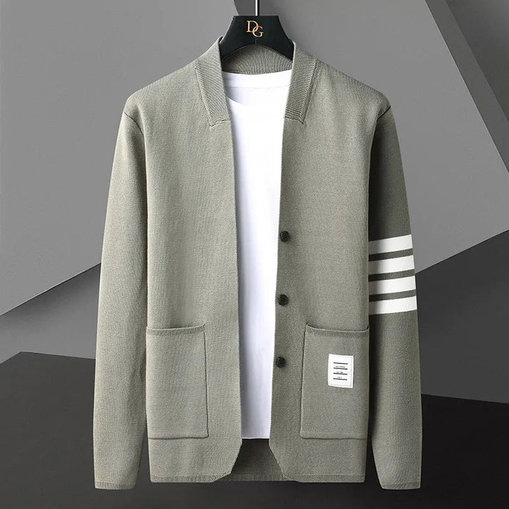 Levoire | Pull-over Ajusté à Manches Longues avec Poches Gris