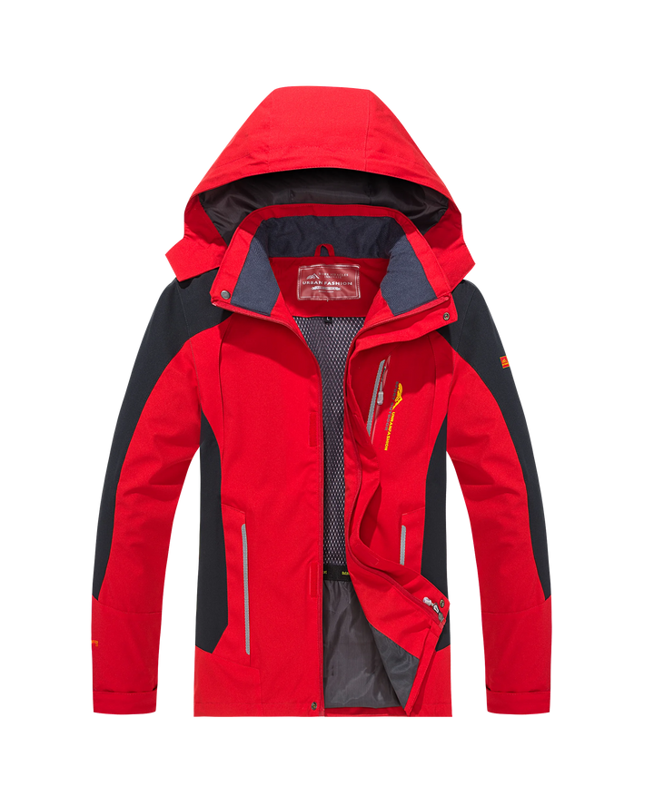 Levoire | Veste De Randonnée Imperméable À Manches Longues Avec Capuche Rot