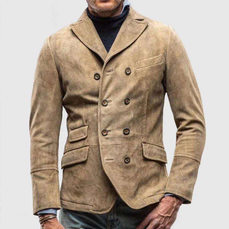 Levoire | Veste ajustée à manches longues avec col en revers Kaki