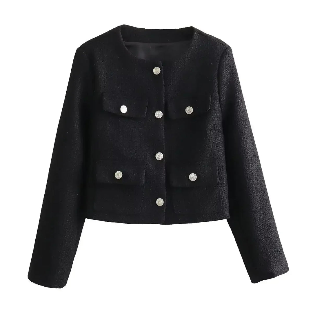 Levoire | Manteau Élégant En Tweed Noir (Presque épuisé)