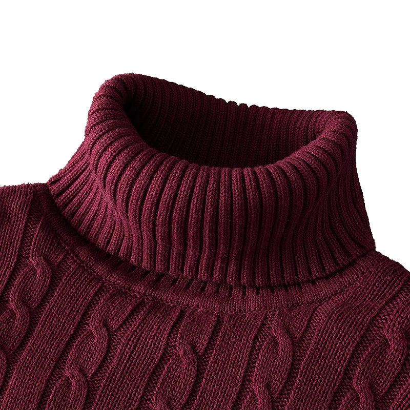 Levoire | Pull Col Roulé En Laine Pour Homme Rouge