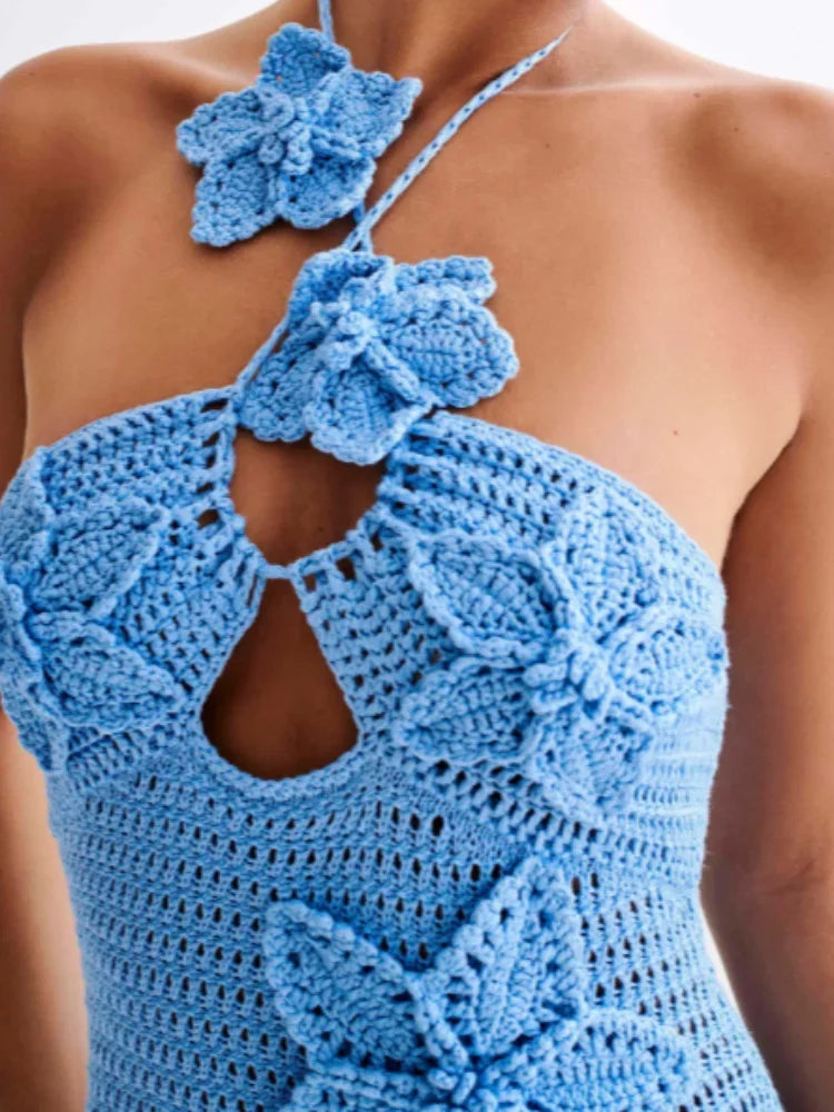 Levoire | Robe Maxi Dos Nu Au Crochet
