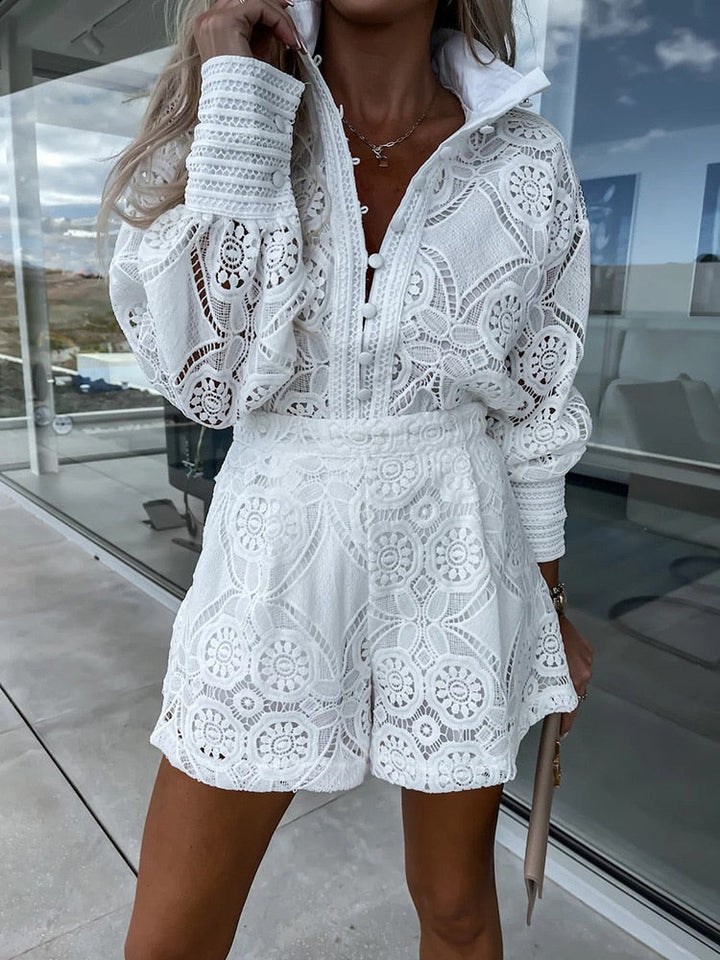 Levoire | Ensemble Ibiza En Dentelle Blanc
