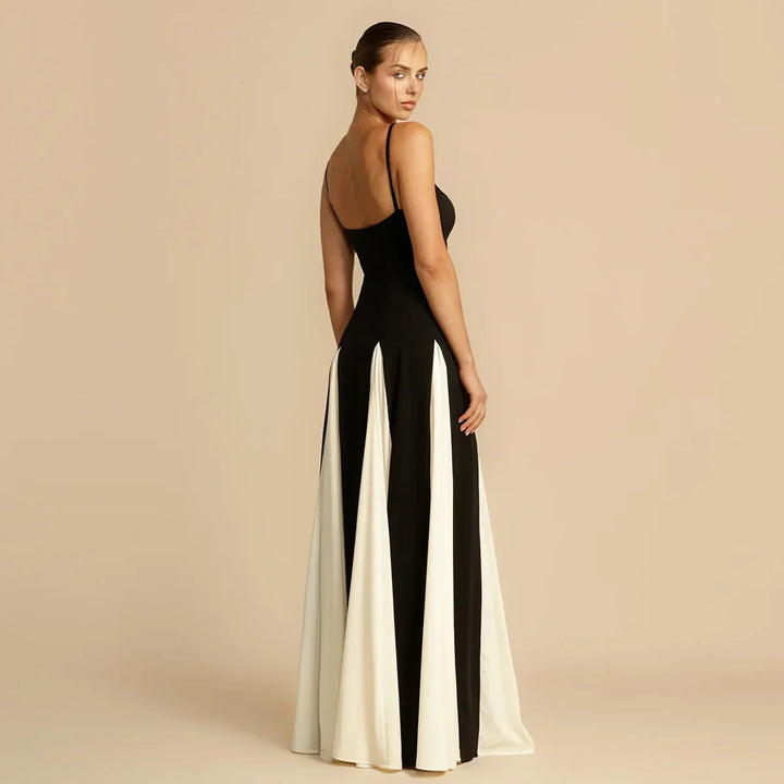 Levoire | Robe Maxi Splice Dos Nu Épaule Dénudée