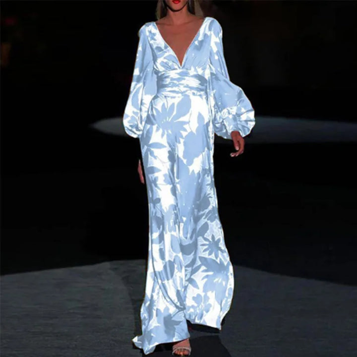 Levoire | Robe D'Été À Décolleté En V Pour Femmes Moira Bleu