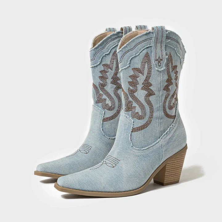 Levoire | Bordatoituneet Lännen Cowboy-Bottes Pour Femmes