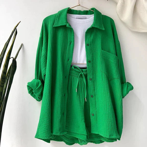 Levoire | Ensemble Deux Pièces Avec Plis Vert