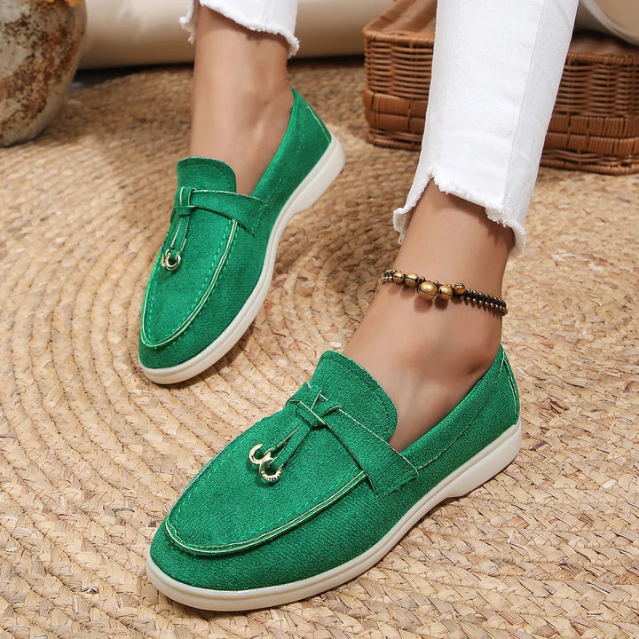 Levoire | Chaussons En Cuir Pour Femmes Pour L'Automne Et Le Printemps Vert