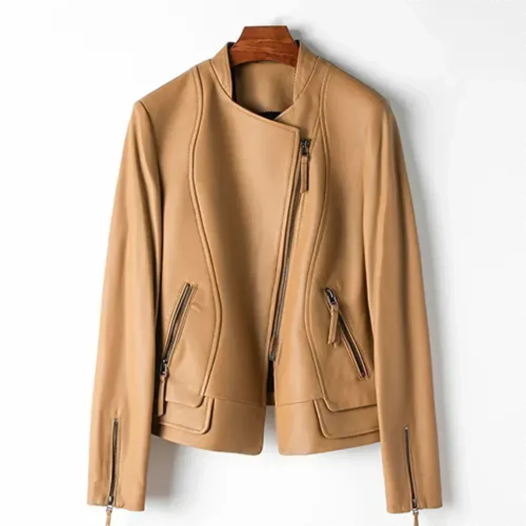 Levoire | Veste Élégante Pour Femmes Avec Fermeture Éclair Beige