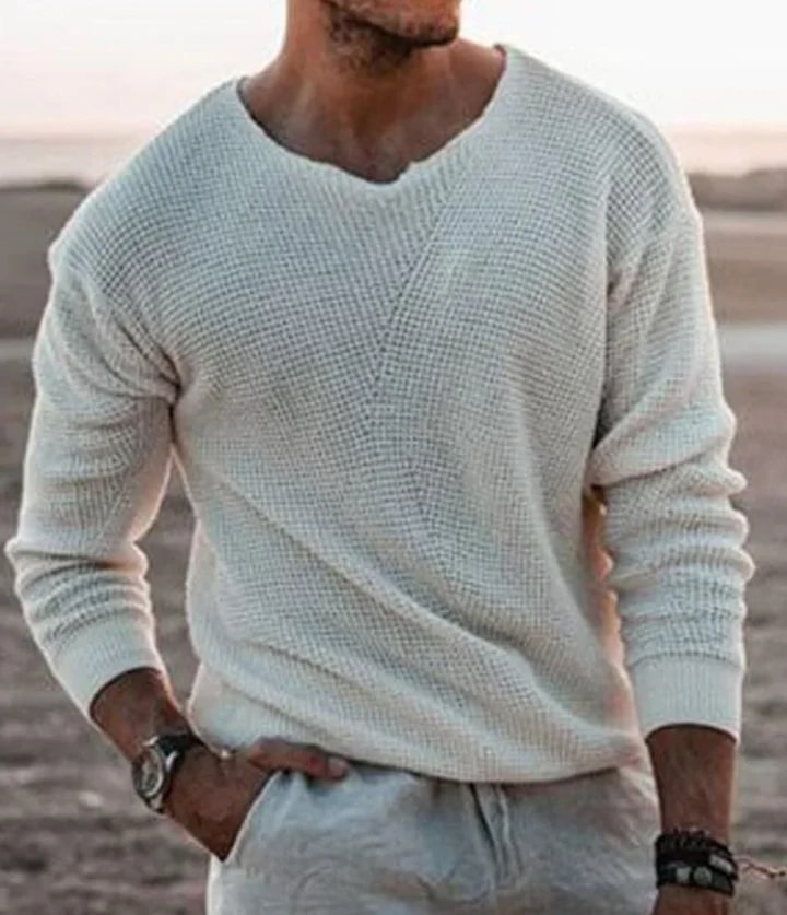Levoire | Pull Homme Moderne Pour Toutes Les Occasions Crème blanc
