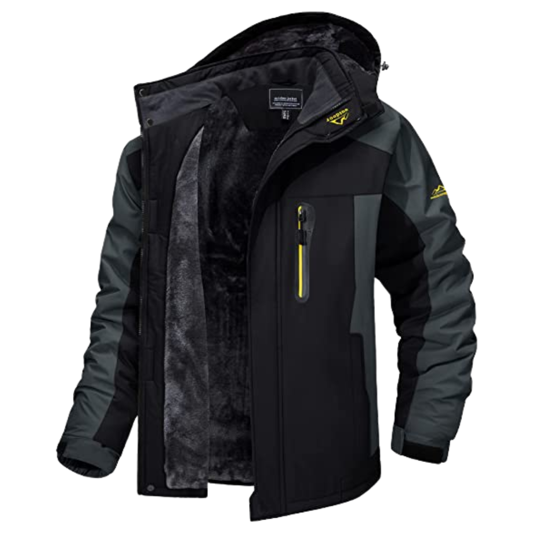 Levoire | Veste Pour Hommes Avec Capuche Profonde Et Poches Pratiques, Stylée Et Fonctionnelle Noir