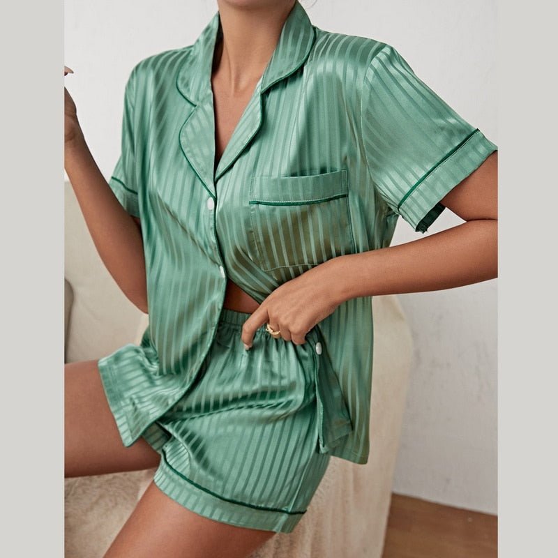 Levoire | Manches Courtes Short Pyjama Ensemble Femmes Mode De Sommeil