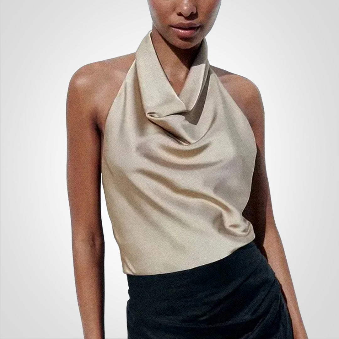 Levoire | Satina Crop Top Col Roulé Beige