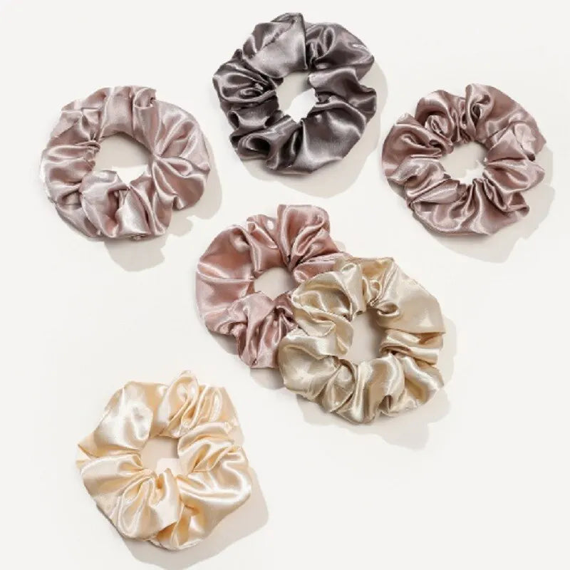 Levoire | Set Satin-Haargummis Elegante Stoff-Haarbänder