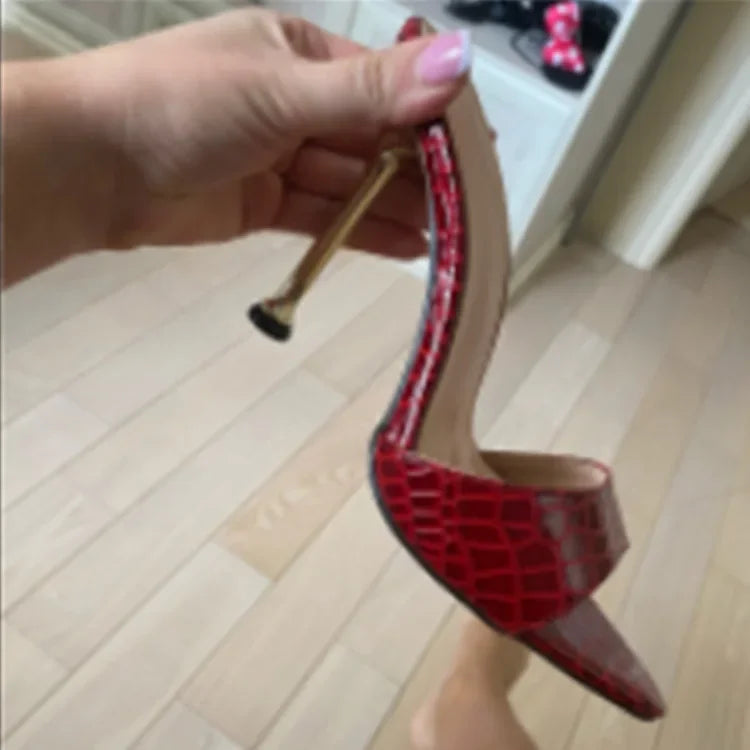 Levoire | Sandales À Talons Hauts Fines Pantoletten Bourgogne