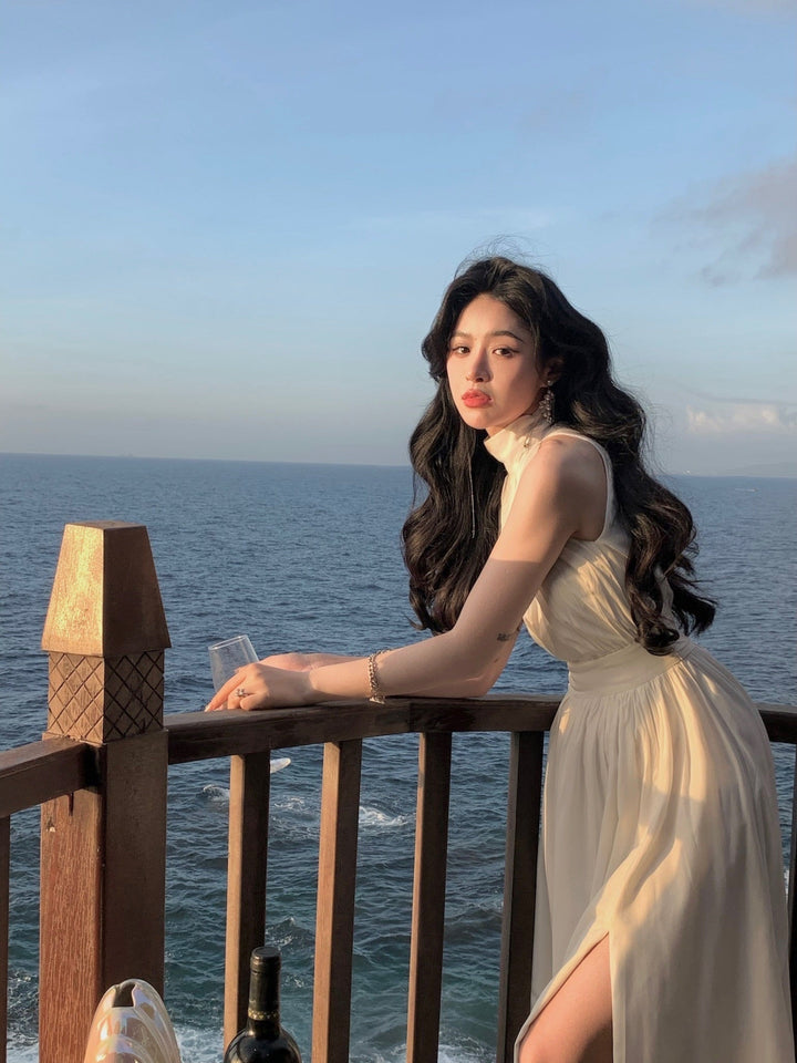 Levoire | Robe Midi En Chiffon Décolletée