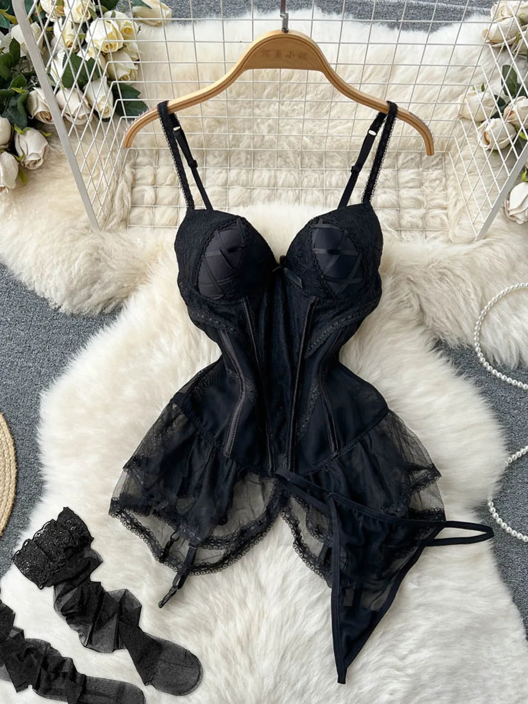 Levoire | Ensemble De Lingerie De Nuit Avec Corsets