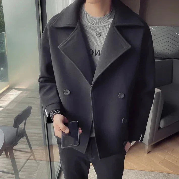 Levoire | Manteau Court Moderne Pour Homme Avec Col