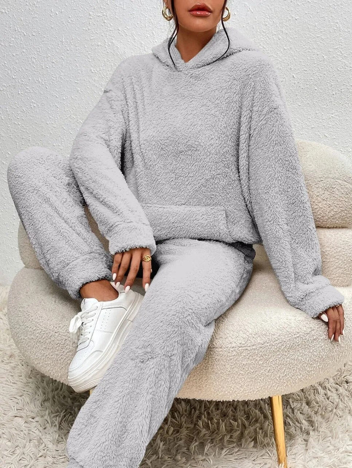 Levoire | Ensemble Teddy Avec Capuche Gris