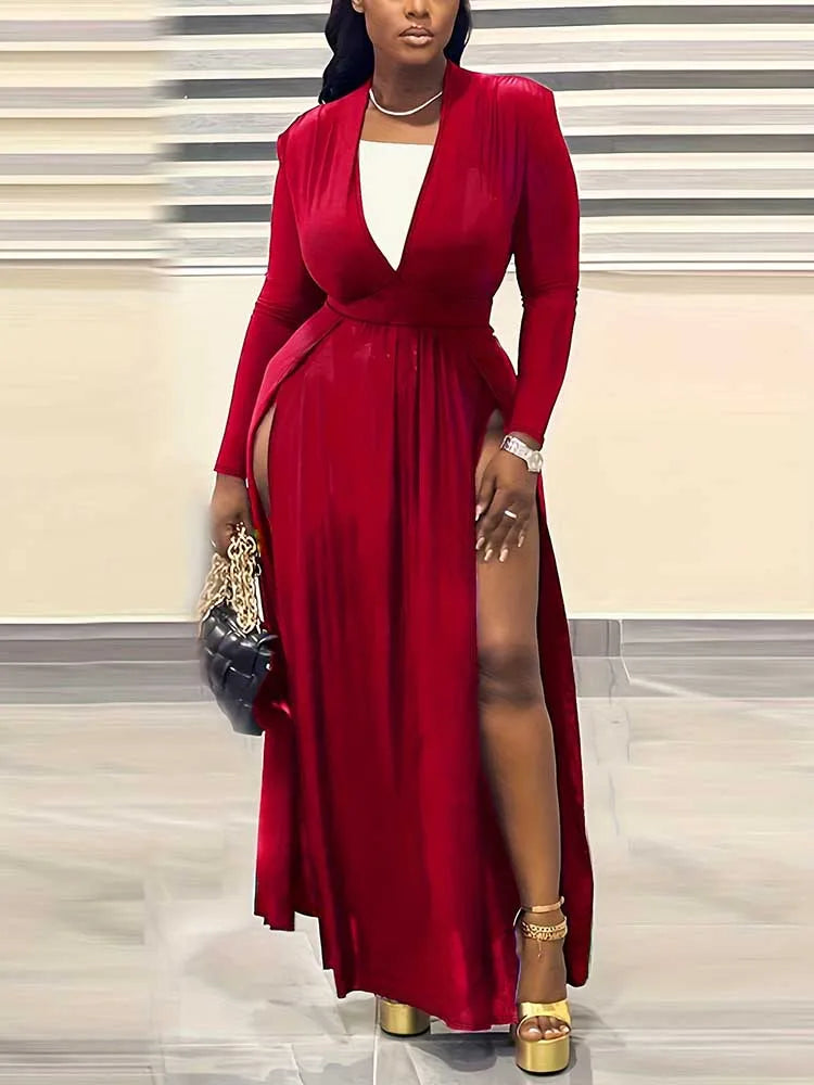 Levoire | Élégante Robe Grande Taille Bourgogne