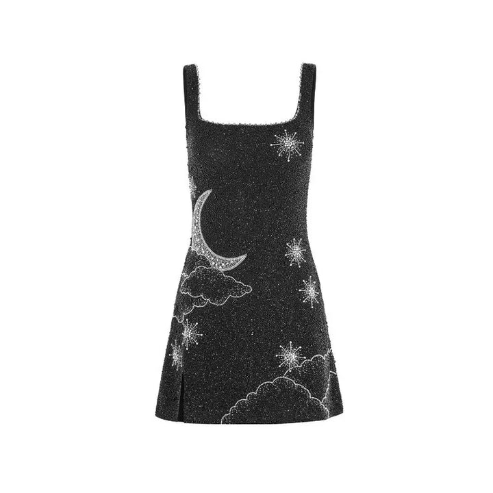 Levoire | Robe Soirée Mini Sans Bretelles Sequins Célestes